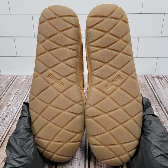 L.L.Bean Wicked Good Moccasin Slippers Chestnut Shearling Men\'s Size 11 main image 8